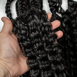 JBEXTENSION 35" Hand-Braided Synthetic Lace Front Box Braided Wigs with Baby Hair for Women  Dutch Braids Black Lace Frontal Wigs for Women BAMBI