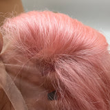 JBEXTENSION 10 Inches Real Human Hair 13x4 Bob Cut Pink Wig NICIK
