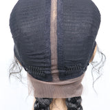 JBEXTENSION Pelucas trenzadas de caja frontal de encaje de 40 pulgadas para mujeres con pelo de bebé Pelucas trenzadas de caja holandesa grande con encaje frontal sintético de primera calidad para mujeres (Zendaya)