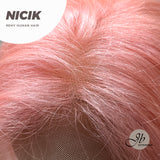 JBEXTENSION 10 Inches Real Human Hair 13x4 Bob Cut Pink Wig NICIK