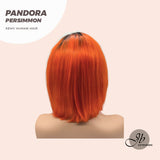 JBEXTENSION 12 Inches Bob Cut Frontlace Real Huaman Hair Crazy Color Wig PANDORA-PERSIMMON