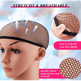 JBextension 1 Pcs Wig Cap, Black Mesh Wig Cap Net, Closed End Hair Mesh Net, Liner Weaving Caps for Women, Men, Kids, Wig Caps for Halloween, Cosplay. Black Hairnet Wig Cap 1 Pcs