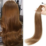 JBEXTENSION U Tip Hair Extensions Human Hair Color 6 Light Brown Real Remy Hair 20 Inch Fusion Hair Extensions 1 Gram Per Strand 20 Strand