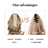 JBEXTENSION 28 Inch Clip Claw in Ponytail Extension No Wrap Around Long Wavy Curly Pony Tail Hair Fluffy Synthetic Hairpiece for Women