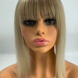 JBEXTENSION Clip in Topper Hair Piece Hair with Bangs for Women Clip in Top Crown Hair Clip on Toupee Hairpiece for Slight Hair Loss/Thinning Hair 14 Inch