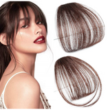 JBextension Air Bangs Hair Clip in Bangs for Women 100% Human Hair Wispy Bangs Fringe with Temples Hairpieces Clip on Air Bangs Flat Neat Bangs Hair Extension for Daily Wear