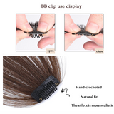 JBextension Air Bangs Hair Clip in Bangs for Women 100% Human Hair Wispy Bangs Fringe with Temples Hairpieces Clip on Air Bangs Flat Neat Bangs Hair Extension for Daily Wear