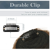JBEXTENSION Clip in Bangs, 100% Human Hair Bangs Extensions French Bangs with Temples Clip on Fringe Bangs Real Hair for Women Natural Color Washable/Dyeable