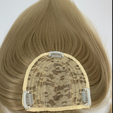 JBEXTENSION Clip in Topper Hair Piece Hair with Bangs for Women Clip in Top Crown Hair Clip on Toupee Hairpiece for Slight Hair Loss/Thinning Hair 14 Inch