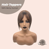JBEXTENSION Hair Toppers for Women Real Human Hair Clip in Bangs 100% Remy Human Hair Toppers Hair Pieces for Women Hand-madeJB toupee/ toupet Top Hair Piece Straight Hair Pieces for Women with Thinning Hair