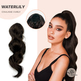 JBEXTENSION 22 pulgadas Cola de caballo Coulisse rizado 【WATERLILY】