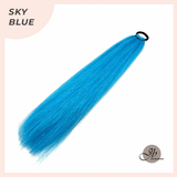 JBEXTENSION 27 Inches Glitter Sparkling Ponytail Synthetic Straight Hairpiece Pony Hair Extensions - SHAYLA