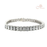 JBSELECTION stainless steel 14K Gold Plated Oval 4mm Cubic Zirconia Classic Tennis Bracelet | Gold Bracelets for Women