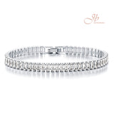 JBSELECTION stainless steel 14K Gold Plated 5mm Cubic Zirconia Classic Tennis Bracelet | Gold Bracelets for Women