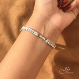 JBSELECTION stainless steel 14K Gold Plated 5mm Cubic Zirconia Classic Tennis Bracelet | Gold Bracelets for Women