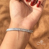 JBSELECTION stainless steel 14K Gold Plated 5mm Cubic Zirconia Classic Tennis Bracelet | Gold Bracelets for Women