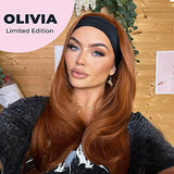 JBEXTENSION 26 Inches Copper Curly Fashion Headband Wig OLIVIA LIMITED EDITION