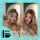 [PRE-ORDER] JBEXTENSION 22 Inches Long Apricot Pre-Cut Snowflake Lace Frontlace Glueless Wig TERESA LONG APRICOT【PERMATEASE】【BENDY EAR TABS】