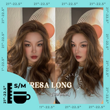 [PRE-ORDER] JBEXTENSION 22 Inches Long Caramel Pre-Cut Snowflake Lace Frontlace Glueless Wig TERESA LONG CARAMEL【PERMATEASE】【BENDY EAR TABS】