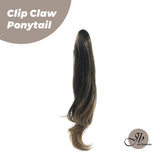 Extensión de cola de caballo con clip de 28 pulgadas para cabello fino