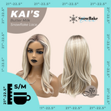 JBEXTENSION 18 Inches Butter Milk Pre-Cut Snowflake Lace Frontlace Glueless Wig KAI'S BUTTER MILK【PERMATEASE】【BENDY EAR TABS】- S/M