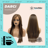 JBEXTENSION 25 Inches Caramel Pre-Cut Snowflake Lace Frontlace Glueless Wig DARCI【PERMATEASE】【BENDY EAR TABS】