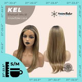 JBEXTENSION 22 Inches Shatush Mix Blonde Pre-Cut Snowflake Lace Frontlace Glueless Wig KEL SHATUSH MIX BLONDE【PERMATEASE】【BENDY EAR TABS】