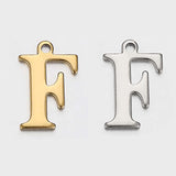 JBextension Golden Silver Color Stainless Necklace Steel English Letter Pendant Uppercase Single Hole Diy Necklace Apparel Pendant 1 Pcs