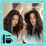 JBEXTENSION 22 Inches Natural Black Pre-Cut Snowflake Lace Frontlace Glueless Wig INéS NATURAL BLACK【PERMATEASE】