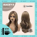 JBEXTENSION 20 Inches Hazelnut Pre-Cut Snowflake Lace Frontlace Glueless Wig KACEY S HAZELNUT【PERMATEASE】【BENDY EAR TABS】