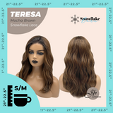JBEXTENSION 18 Inches Mocha Brown Pre-Cut Snowflake Lace Frontlace Glueless Wig TERESA MOCHA BROWN【PERMATEASE】【BENDY EAR TABS】- S/M