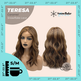 JBEXTENSION 18 Inches Caramel Pre-Cut Snowflake Lace Frontlace Glueless Wig TERESA CARAMEL【PERMATEASE】【BENDY EAR TABS】- S/M