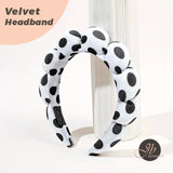 JBextension Velvet  headbands for women-girls, Makeup sponge headband, Non slip face wash, skincare-Padded velvet headband