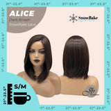 [PRE-ORDER] JBEXTENSION 12 Inches Dark Brown Pre-Cut Side Part Snowflake Lace Frontlace Glueless Wig ALICE DARK BROWN【BENDY EAR TABS】
