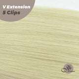 JBEXTENSION 20 Inches Hair V Extensions 5 Clip-in Straight Hair Extension With Clips 160g