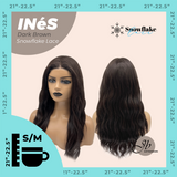 JBEXTENSION 22 Inches Dark Brown Pre-Cut Snowflake Lace Frontlace Glueless Wig INéS DARK BROWN【PERMATEASE】
