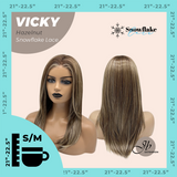 JBEXTENSION 20 Inches Hazelnut Pre-Cut Snowflake Lace Frontlace Glueless Wig VICKY HAZELNUT【PERMATEASE】【BENDY EAR TABS】