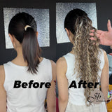 JBEXTENSION 21 Inch Clip Claw  , Wrap in Wave Ponytail Extension for thinning hair WAVE