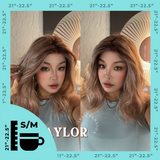 JBEXTENSION 18 Inches Apricot Pre-Cut Snowflake Lace Frontlace Glueless Wig TAYLOR【PERMATEASE】【BENDY EAR TABS】