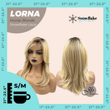 JBEXTENSION 18 Inches Honey Blonde Curly Pre-Cut Snowflake Lace Frontlace Glueless Wig LORNA SNOWFLAKE HONEY BLONDE【PERMATEASE】【BENDY EAR TABS】
