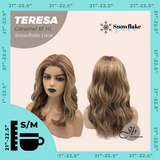 JBEXTENSION 18 Inches Caramel Blonde Highlight Pre-Cut Snowflake Lace Frontlace Glueless Wig TERESA CARAMEL BLONDE HIGHLIGHT【PERMATEASE】【BENDY EAR TABS】