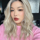 JBEXTENSION SAMANTHA MONO Full Monofilament Handmade Full Lace Full Hand Tied Wig 17 Inches Mix Blonde Mono Lace Handmade Futura Fiber Wig with Anti-slip Silicone Strips Glueless Wig SAMANTHA MONO MIX BLONDE【BENDY EAR TABS】