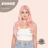 JBEXTENSION 26 Inches Curly Women Pink Wig Pre-Cut Frontlace Glueless Wig EMMIE PINK