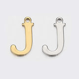 JBextension Golden Silver Color Stainless Necklace Steel English Letter Pendant Uppercase Single Hole Diy Necklace Apparel Pendant 1 Pcs