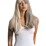 JBEXTENSION Peluca de mujer de moda de color blanco y gris recta de 20 pulgadas ANTONIA Salt And Pepeer (Halloween)