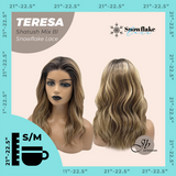 JBEXTENSION 18 Inches Shatush Mix Blonde Pre-Cut Snowflake Lace Frontlace Glueless Wig TERESA SHATUSH MIX BLONDE【PERMATEASE】【BENDY EAR TABS】