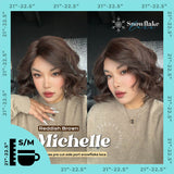 JBEXTENSION 10 Inches Reddish Brown Pre-Cut Side Part Snowflake Lace Frontlace Glueless Wig MICHELLE REDDISH BROWN【BENDY EAR TABS】
