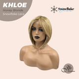 JBEXTENSION 12 Inches Bob Cut Honey Blonde Pre-Cut Snowflake Lace Frontlace Glueless Wig KHLOE HONEY BLONDE