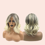 10 Inches Mix Blonde Curly Lace Front Wig.Pre Plucked 13*3 HD Transparent Lace Frontal Handmade Futura Fiber Swiss Lace Synthetic Fiber Wig JADOR