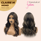 [PRE-ORDER] JBEXTENSION CLAIRE MONO Partial Monofilament Wig 22 Inches Brown With Highlight Partial Mono Lace Glueless Wig Claire Mono